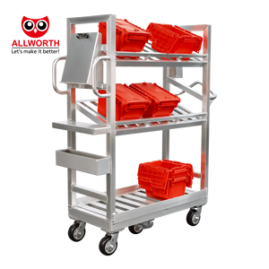 वर्कस्टेशन के लिए सबसे अधिक बिकने वाली उच्च गुणवत्ता वाले बहु-स्तरीय पिक कार्ट्स गोदाम ट्रॉली - Product Image 1