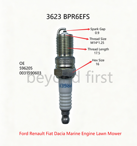 Candela NGK 3623 BPR6EFS al nichel M14*1.25 17.5mm con filettatura 0.9mm per motori Ford, Renault, Fiat, <span class=keywords><strong>Dacia</strong></span>, marini e tosaerba - Product Image 2