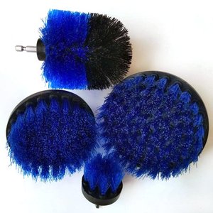 4 pezzi Kit elettrico spazzola <span class=keywords><strong>di</strong></span> pulizia rotonda in plastica per pneumatici per auto in vetro per tappeti spazzole in Nylon trapano elettrico per Scrubber - Product Image 3