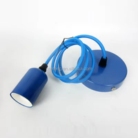 E26 E27 plastique fer suspension douille métal avec câble textile