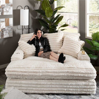 Canapé-lit de luxe moderne en tissu doux, mousse compressée sous vide, livré en boîte, mobilier de salon - Grande Vente