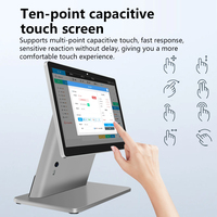 Terminal POS Android de 10.1 Pulgadas con Pantalla Dual, NFC, 2GB+16GB de RAM, Pantalla Táctil Capacitiva de 10 Puntos, Caja Registradora Térmica de 58mm/80mm