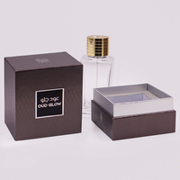 Boîtes Cadeaux de Parfum Cosmétiques avec Logo Personnalisé, Noir de Luxe, en Papier, pour Bouteilles Magnétiques, 30ML 50ML 100ML