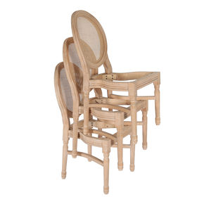 Populer gaya Perancis ditumpuk kain belakang bulat kayu padat Raja Louis XV Bistro kursi makan pernikahan untuk acara - Product Image 1
