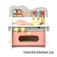 Ensemble de cuisine en bois pour jeu d'imitation, mini-ensemble de cuisine de simulation, accessoires de cuisine, jeu de rôle pour tout-petits
