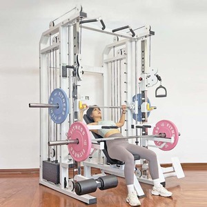 Machine Smith multifonctionnelle de qualité supérieure pour salle de sport commerciale, rack de squat et crossover de câbles, modèle OBG202401190 - Product Image 2