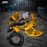 Support de frein XIMU CNC renforcé pour Surron Ultra Bee, avec repose-pieds double étrier gauche en alliage d'aluminium pour moto tout-terrain