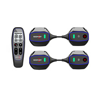 Appareil de massage TENS EMS sans fil avec télécommande, disponible en version OEM, contrôle indépendant double canal, 18 modes, thérapie par impulsions rechargeable