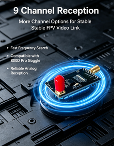 โมดูลรับสัญญาณวิดีโอ VRX 1.2G 1.3G 9CH สำหรับแว่นตา FPV รุ่น 800D Pro เสาอากาศ SMA ระยะไกล ตัวรับสัญญาณภาพและเสียง FPV - Product Image 5