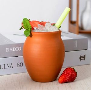 Cantaritos de Cerámica Hechos a Mano de 400 ml, Diseño Mexicano Clásico de Arcilla de Terracota para Café y Fiestas, Taza de Cerámica Clásica de 400 ml - Product Image 4