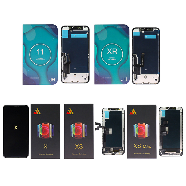 Mobile Phone Lcd for iPhone 11 12 13 14 15 16 17 Pro Max X Xr Xs Max JH Display Original Touch Screen for iPhone 5 5s 6 7 8 Plus