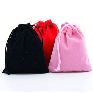 Sac promotionnel en velours violet grande taille, pochette à bijoux, sac cadeau pour bracelet, sacs d'emballage pour bijoux, pochette à cordon en velours - Product Image 2