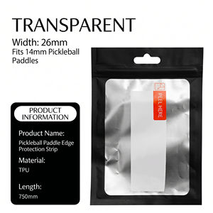 Protection de bord de raquette de pickleball en TPU souple de haute qualité, résistante aux chocs, avec bande brillante pour un jeu professionnel - Product Image 1