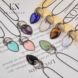 เครื่องประดับจี้แมลงปอรูปลูกแพร์<span class=keywords><strong>พลอย</strong></span>สีเขียวเทอร์ควอยซ์จาก Lapis Lazuli <span class=keywords><strong>พลอย</strong></span>สีเขียววีนัสทำด้วยมือ - Product Image 2