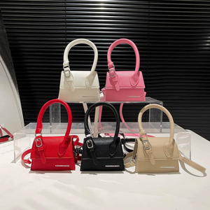 Borsa a Tracolla da Donna alla Moda con Patta in Pelle PU Piccola Borsa a Mano Borsetta Design Retrò con Chiusura a Cintura Borsa a Spalla da Donna di Lusso Tote a Mano - Product Image 1