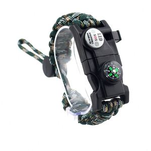 Pulsera Táctica de Paracord para Exteriores, Regalo Popular, Pulsera de Paracord de Camuflaje para Senderismo - Product Image 1