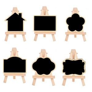 Pizarra Triangular Creativa de Madera Maciza con Soporte de Trípode, Diseño Moderno y Minimalista <span class=keywords><strong>para</strong></span> Decoración del Hogar, Letrero de Precios - Product Image 5