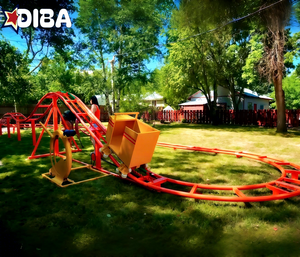 Attrezzatura per Parco Divertimenti Mini Montagne Russe a Propulsione Umana Montagne Russe a Spinta Manuale Senza Motore per Bambini - Product Image 1