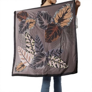 Handmade Luxurious Jacquard <b>Silk</b> <b>Scarves</b> Summer Square Printed Shawls Fouta Adding Elegance to Any Outfit Made in India - Product Image 1