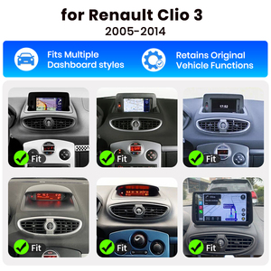 วิทยุติดรถยนต์ Junsun 9 นิ้ว ระบบไร้สาย Android Carplay สำหรับรถยนต์ Renault Clio 3 ปี 2005-2014 พร้อมระบบ Android Auto Carplay และ GPS - Product Image 2