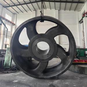 <span class=keywords><strong>Volano</strong></span> a puleggia per impieghi gravosi in acciaio legato/ferro grigio/ferro sferoidale, ingranaggio a corona, mulino a sfere, generatore diesel, pressa per forgiatura, lavorazione CNC - Product Image 6