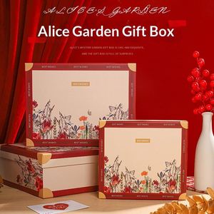 Caja de Regalo Rectangular Gris Mate con Temática de Jardín para Cuidado de la Piel y Lápiz Labial - Regalo y Manualidades - Product Image 2
