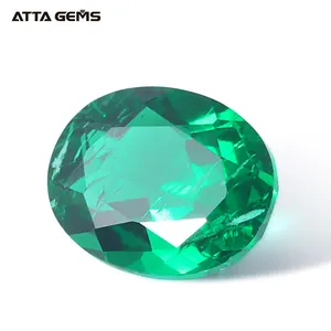 Hydrothermal Zambian Created Emerald Oval 9*7ミリメートル1.7 Carat Synthetic Emerald Price Per Carat