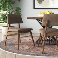 Chaise de salle à manger de restaurant en bois et cuir pour la cuisine, mobilier commercial à prix bas, vente rapide, restauration rapide