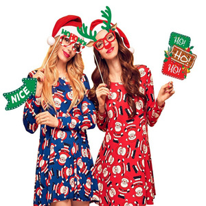 38 PCS Fiesta de <span class=keywords><strong>Navidad</strong></span> Photo Booth Props Kit Papel Sombrero de <span class=keywords><strong>Navidad</strong></span> fotografía divertida - Product Image 2