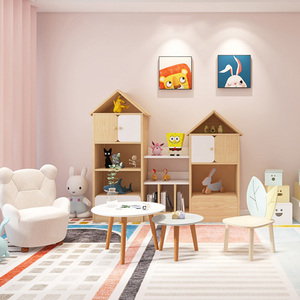 Chambre à coucher moderne, bibliothèque en bois, armoire de <span class=keywords><strong>rangement</strong></span> de livres pour enfants, bibliothèque pour enfants, ensemble d'étagères avec tiroir et porte - Product Image 5