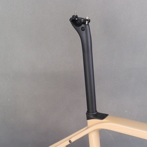 Full Carbon Fiber T1000 Disc Gravel Bike <b>Frame</b> GR048 Custom Khaki Paint Available Size XS/S/M/L/XL - Product Image 3