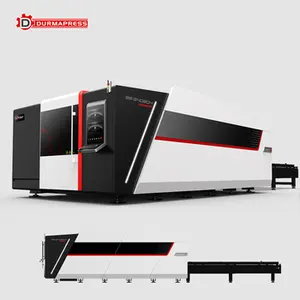 Mesin pemotong Laser serat CNC operasi sederhana 2024 untuk baja dengan meja kerja pertukaran