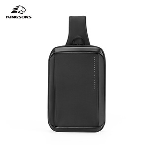 Kingsons Men's Chest Bag Waterproof Crossbody Bag Solid Color Zipper Closure Business Travel Daily Commute Single Shoulder Bag - Product Image 4