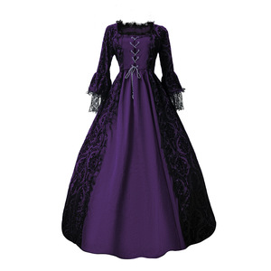 Steampunk Vintage <span class=keywords><strong>mujer</strong></span> vestido Medieval gótico señora <span class=keywords><strong>vampiro</strong></span> encaje empalme Halloween Cosplay <span class=keywords><strong>disfraz</strong></span> - Product Image 5