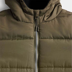 Chaqueta Acolchada de Lona para Hombre, Estilo Urbano, de Alta Calidad, Transpirable, de Poliéster, con Cuello Alto y Logotipo Frontal Personalizado - Product Image 3