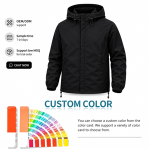 Chaqueta Unisex Grande y Alta con Múltiples Bolsillos, Tallas Europeas XL-6XL, Capucha Desmontable, <span class=keywords><strong>Cortavientos</strong></span> para Parejas, Ropa Exterior, Marca Privada OEM - Product Image 1