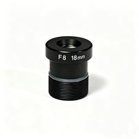 Objectif M12 à monture S pour vision industrielle, 18 mm EFL, format d'image 1/1.8'', iris F4 F5.6 F7 F8 F11