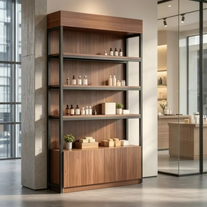 Étagère de présentation de produits, étagère de rangement multi-niveaux, vitrine d'exposition de produits en direct du sol au plafond pour bureau, étagère à cosmétiques - Product Image 2