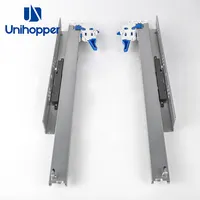 Unihopper למעלה מטבח מחוון למגירה quadro ערוץ 3D ריבאונד מגירה נסתרת שקופיות לדחוף כדי לפתוח undermount מגירה שקופיות