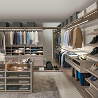 Système de placard pratique personnalisé BALOM, armoire intégrée, organisation en forme de U, meubles de chambre à coucher, commode à portes ouvertes