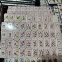 Tuiles de Mahjong de Noël Xusheng, ensemble de 160 pièces, pliables, résistantes à l'eau, design portable, matériau acrylique blanc, en stock