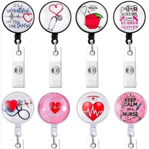 Promotional Items Office Product Supplies Plastic Custom logo Retractable Pull Badge Peels Card Holder Scrollers - Product Image 2