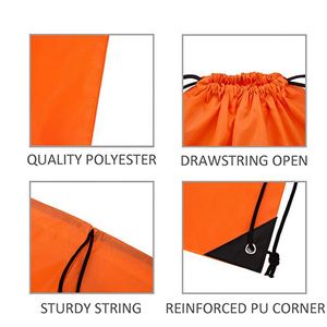 Cheap Plain Custom Promotional Plain Draw <b>String</b> Polyester Waterproof Sports Drawstring <b>Bag</b> - Product Image 4