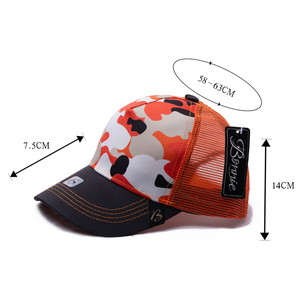 Gorra Trucker Bonnie de Malla con 6 Paneles, Camuflaje, Protección Solar para Exteriores, Primavera/Verano para Adultos - Product Image 1