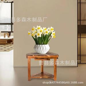 Tamori Wooden Bathroom Shower <b>Stool</b> Brown Solid Wood <b>Step</b> Seat For Elderly And Children Customizable Size - Product Image 3