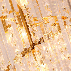 Luxury Golden Crystal Chandelier for <b>Living</b> Rooms and Duplex Staircase Long Hanging Lamp-Factory Wholesale - Product Image 5