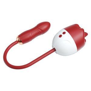 Balle vaginale télescopique à forte simulation de choc, stimulation par léchage de langue, vibration féminine, étanche IPX7, rechargeable par USB, écologique - Product Image 2