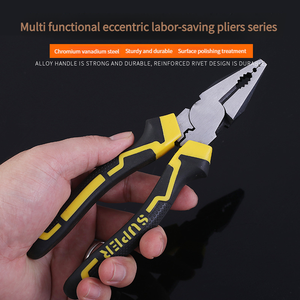 Bricolage professionnel OEM de qualité industrielle chrome-vanadium alliage acier excentrique levier sertissage <span class=keywords><strong>pince</strong></span> coupe-fil - Product Image 6