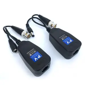 2 in 1 HD-TVI CVI AHDツイストCCTV RJ45-BNCビデオバランアダプター