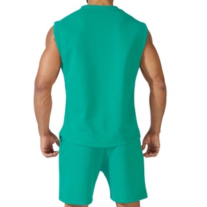 Chaleco sin Mangas de Talla Grande, Personalizable con Logotipo Bordado, Marca Extendible y Elástica, Conjunto Deportivo de 2 Piezas para Hombre - Product Image 5